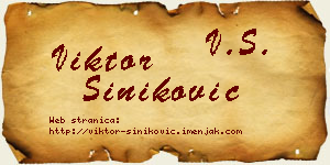 Viktor Šiniković vizit kartica